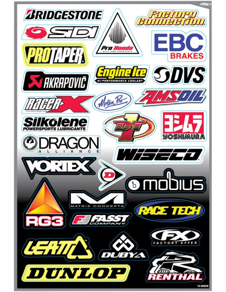 Planche d’autocollants sponsor Factory Effex D