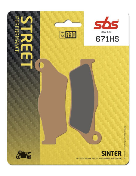 Plaquettes de frein SBS 671 HS Evo Sinter