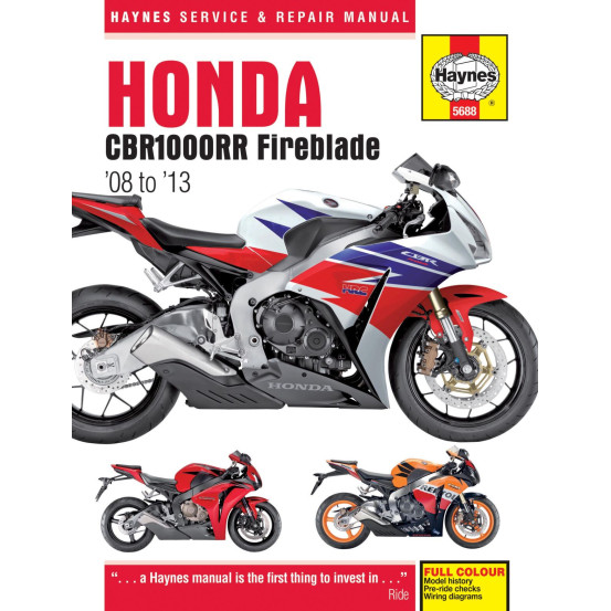 Manuel entretien et réparation HAYNES Honda 1000 CBR RR Fireblade 2008-2013 en Anglais