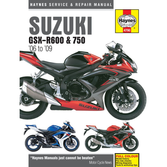 Manuel entretien et réparation HAYNES Suzuki 600/750 GSXR 2006-2009 en Anglais