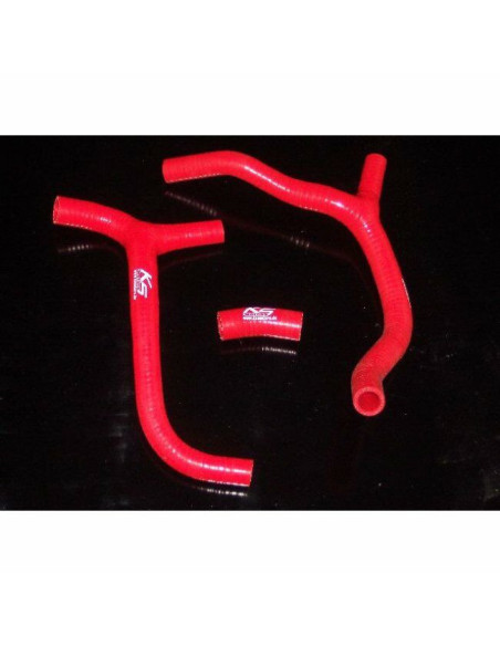 Durites de radiateur KSX renforcées silicone Honda 450 CRF-R/X 2009-2012 Rouge Raccord Y