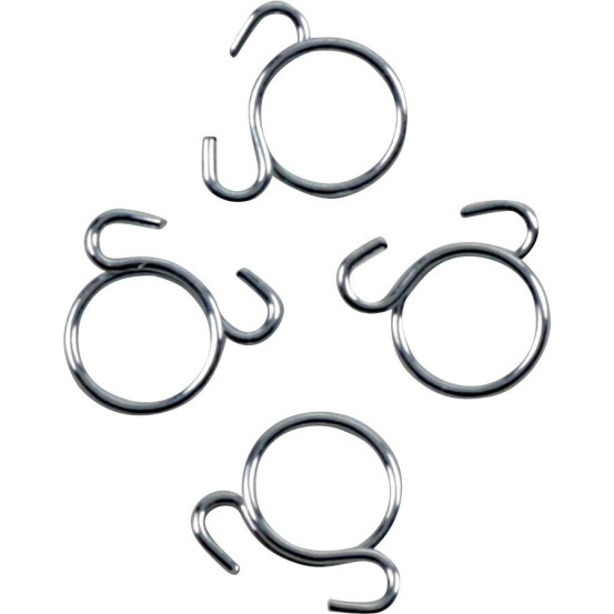 Kit 4 colliers de serrage durite FUEL STAR 9,9mm gris