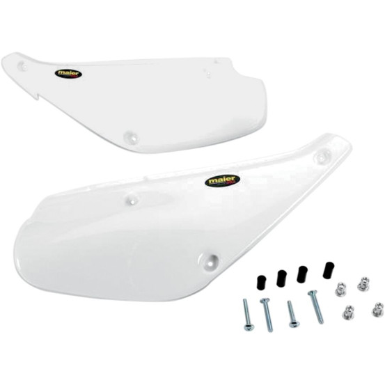 Plaques latérales MAIER pour 80/100 XR 1988-2000 - Blanc