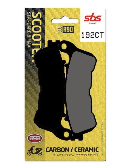 Plaquettes de frein SBS 192 CT Carbone Céramique