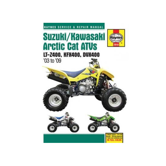 Manuel entretien et réparation HAYNES Suzuki 400 LTZ Kawasaki 400 KFX 2003-2009 en Anglais