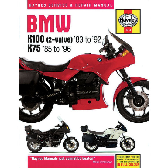 Manuel entretien et réparation HAYNES BMW K100 1983-1992 K75 1985-1996 en Anglais