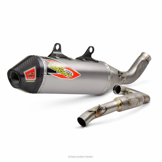 Ligne d'échappement Pro circuit TI-6 Pro Titane Carbone Ktm 350 SXF Husqvarna 350 FC 2023-2024