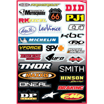 Planche d’autocollants sponsor Factory Effex B