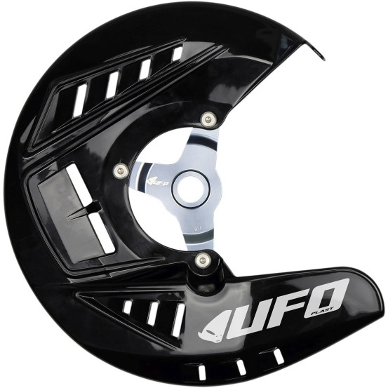 Protection disque - Noir - UFO OVERSIZE avec platine aluminium Honda 250 450 CRF 2013-2016
