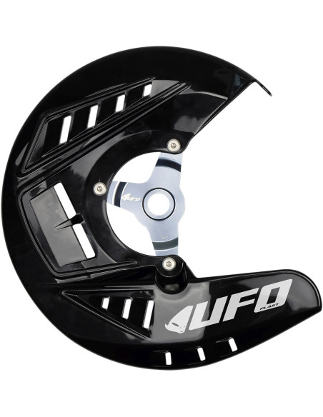 Protection disque - Noir - UFO OVERSIZE avec platine aluminium Honda 250 450 CRF 2013-2016