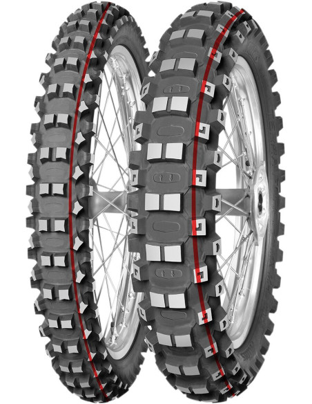 Pneu Arrière Cross MITAS Terra Force-MX 120/90-18 Mid/Hard 65M TT Red