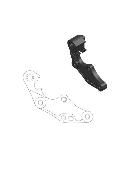 Patte de déport étrier origine pour disque 298mm Rally Dakar MOTO MASTER - HONDA 250 / 450 CRF R / RX