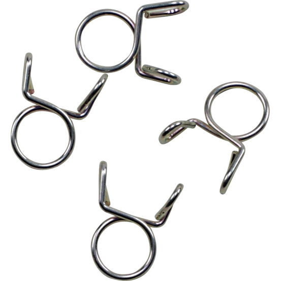 Kit 4 colliers de serrage durite FUEL STAR 9mm gris