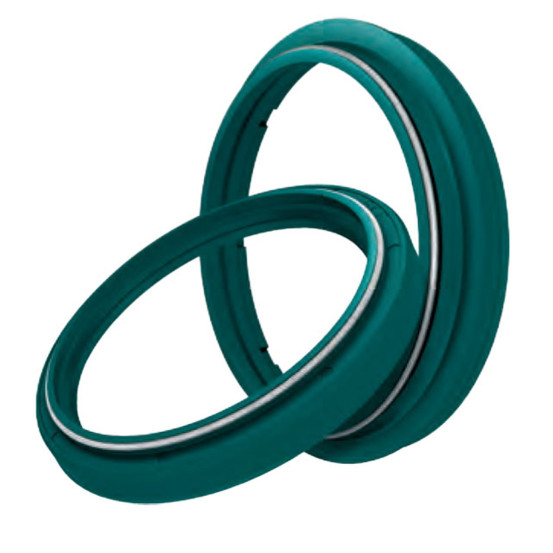 Joint spi de fourche + cache poussière SKF à doubles lèvres verts (haute protection) - Fourche KAYABA 48mm (ensemble pour un ..