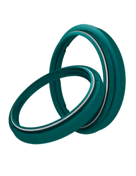 Joint spi de fourche + cache poussière SKF à doubles lèvres verts (haute protection) - Fourche KAYABA 48mm (ensemble pour un ..