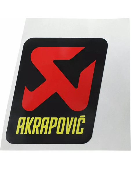 Autocollant de silencieux AKRAPOVIC noir rouge jaune 85 X 65