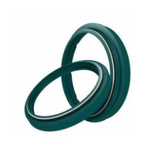 Joint spi de fourche + cache poussière SKF à doubles lèvres verts (haute protection) - Fourche SHOWA 49mm (ensemble pour un t..