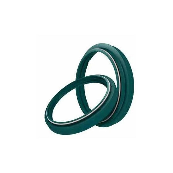 Joint spi de fourche + cache poussière SKF à doubles lèvres verts (haute protection) - Fourche SHOWA 49mm (ensemble pour un t..