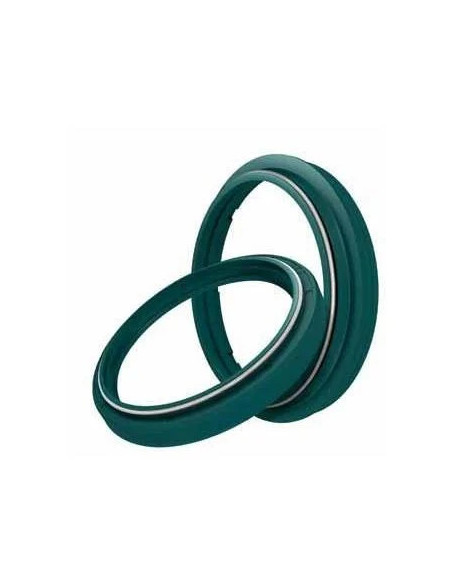 Joint spi de fourche + cache poussière SKF à doubles lèvres verts (haute protection) - Fourche SHOWA 49mm (ensemble pour un t..