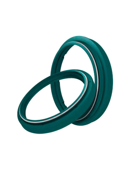 Joint spi de fourche + cache poussière SKF à doubles lèvres verts (haute protection) - Fourche SHOWA 47mm (ensemble pour un t..
