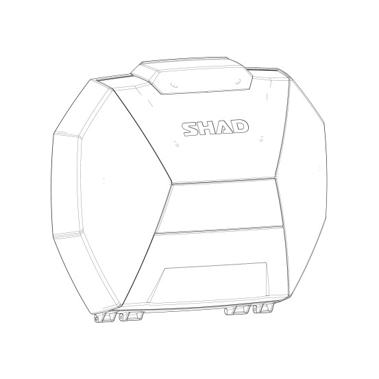 Couvercle de valise latérale SHAD SH38X Aluminium