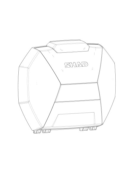 Couvercle de valise latérale SHAD SH38X Aluminium