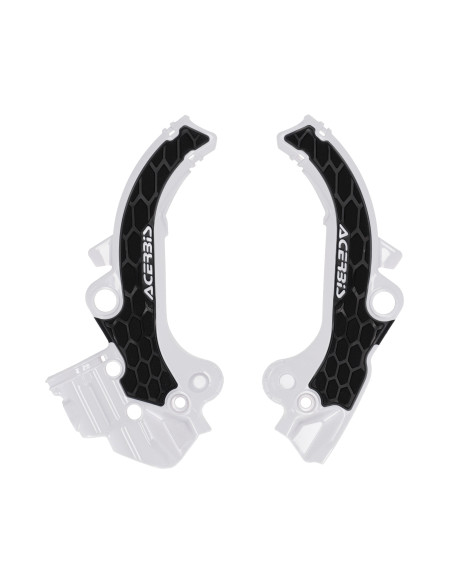 Protection de cadre XGRIP - Blanc Noir - ACERBIS Husqvarna 65 TC 2024 KTM 65 SX 2024