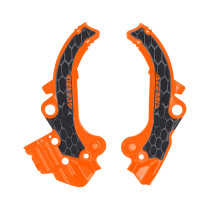 Protection de cadre XGRIP - Orange Noir - ACERBIS Husqvarna 65 TC 2024 KTM 65 SX 2024