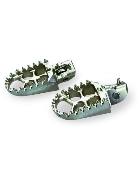 Repose pieds SCAR Evolution Ktm SX SX-F Husqvarna TC FC 2023-2026 Titanium