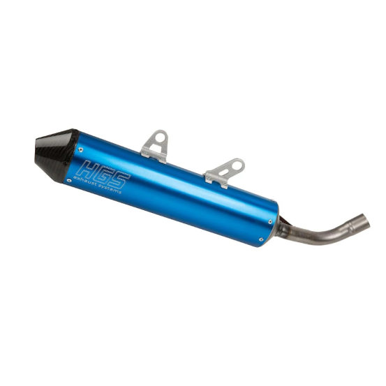 Silencieux alu Bleu embout carbone HGS KTM HUSQVARNA GAS GAS 250 SX TC MC 2023 - 2024