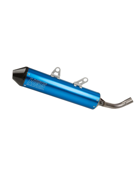 Silencieux alu Bleu embout carbone HGS KTM HUSQVARNA GAS GAS 250 SX TC MC 2023 - 2024