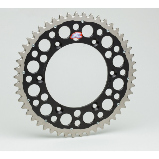 Couronne RENTHAL TWINRING Alu/Acier Suzuki 125/250/450 RM/RMZ Noir