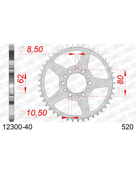 Couronne Acier AFAM 12300