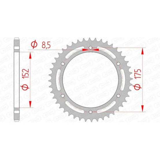 Couronne Acier AFAM 12301