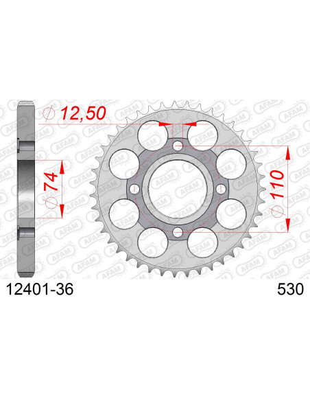 Couronne Acier AFAM 12401