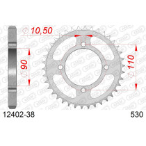 Couronne Acier AFAM 12402