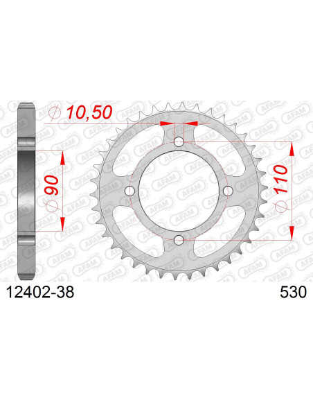 Couronne Acier AFAM 12402