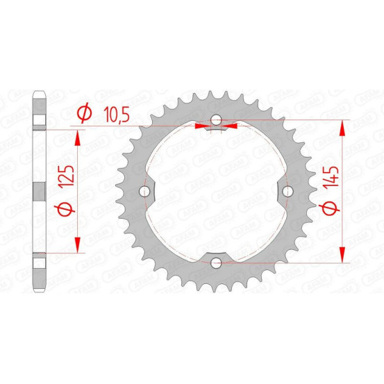 Couronne Acier AFAM 12407