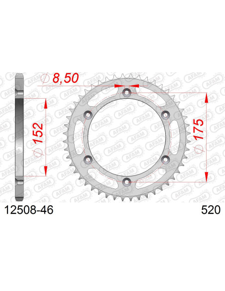 Couronne Acier AFAM 12508