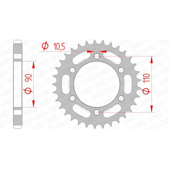 Couronne Acier AFAM 12600
