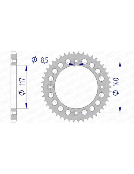Couronne Alu AFAM 13108