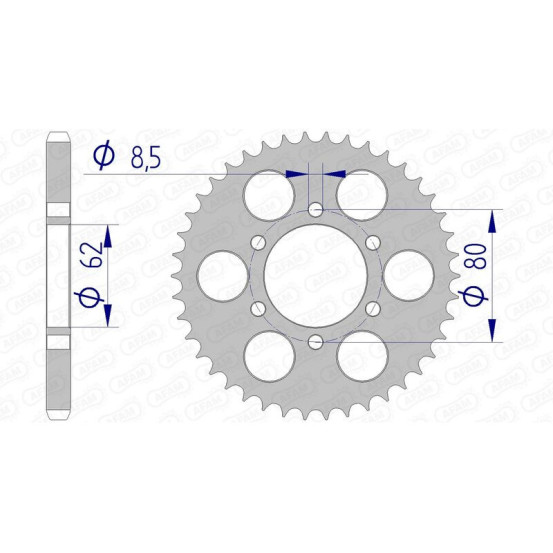 Couronne Alu AFAM 13208