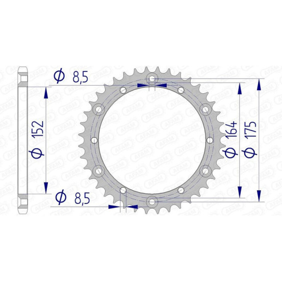 Couronne Alu AFAM 13500