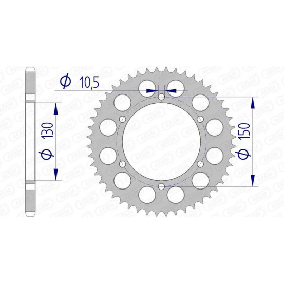 Couronne Alu AFAM 13604