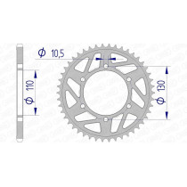 Couronne Alu AFAM - Pas 520 - réf 13814