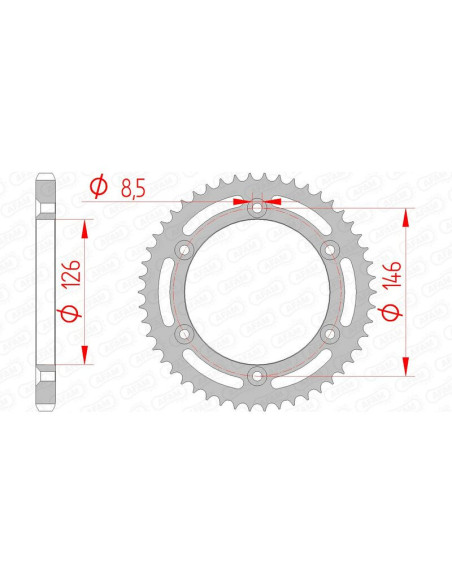 Couronne Acier AFAM 14207