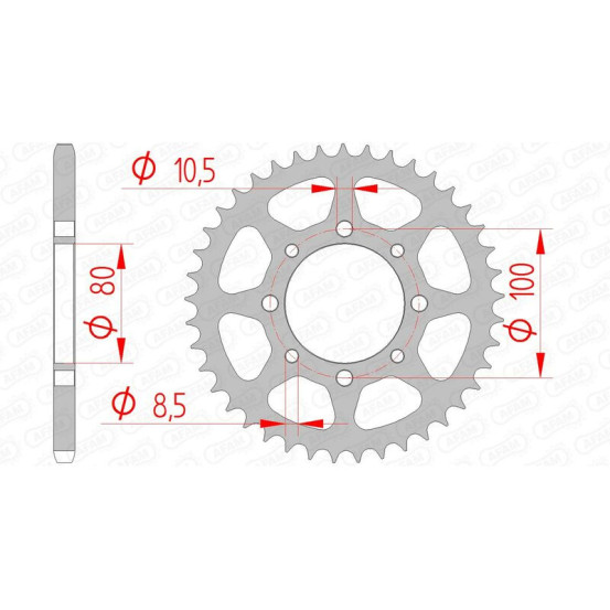 Couronne Acier AFAM 14312