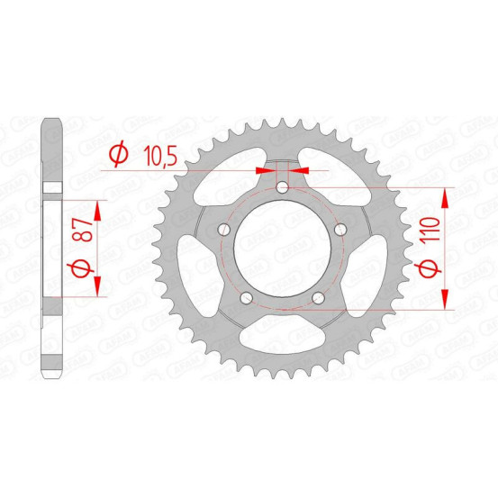 Couronne Acier AFAM 14404