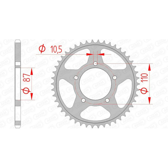 Couronne Acier AFAM 14405