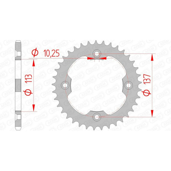 Couronne Acier AFAM 14412